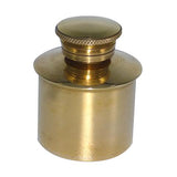 Round Brass Oil Can